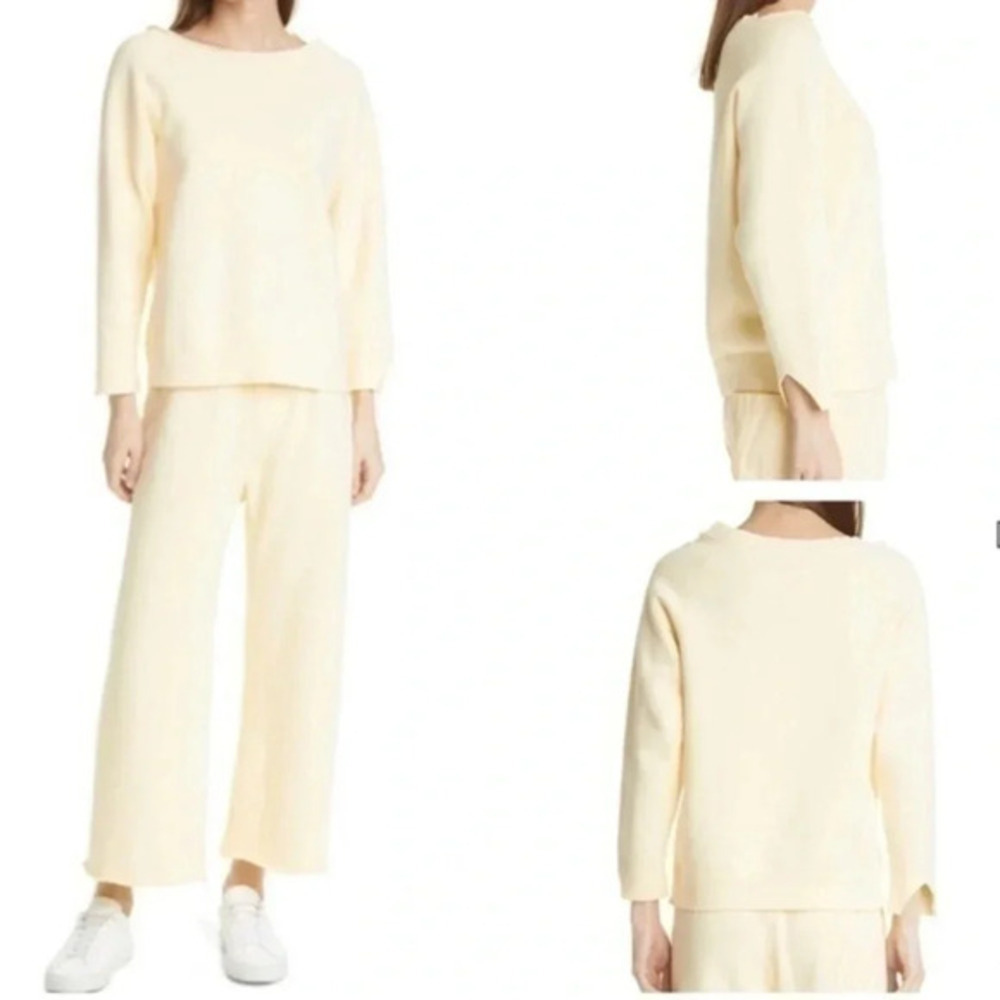 Nili Lotan Luka Scoop Neck Pale Yellow XS B1011